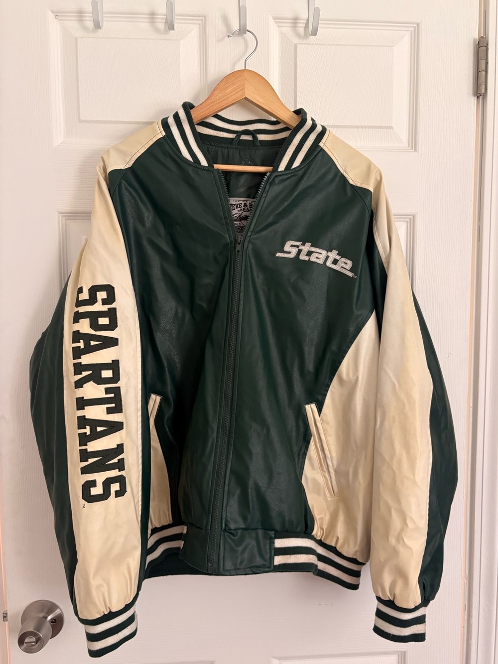 Steve and Barry’s Vintage MSU Leather Varsity Jacket